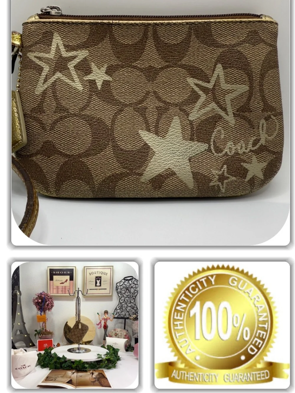 ALLURING COACH STAR LOGO MONOGRAM WRISTLET!